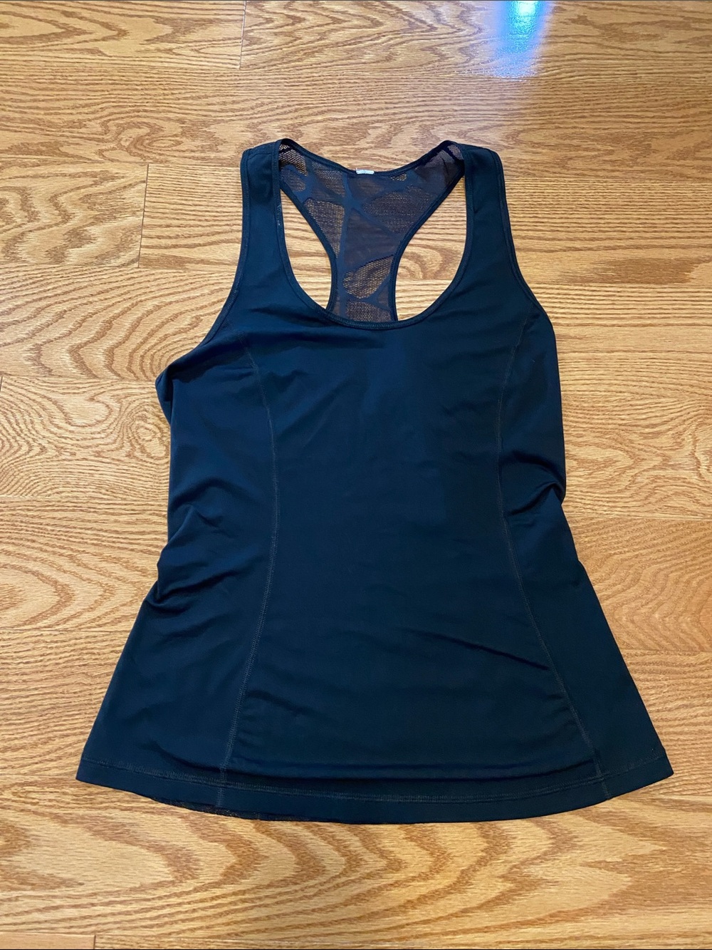 Lululemon Black Racerback Tank Top with lace in the back -